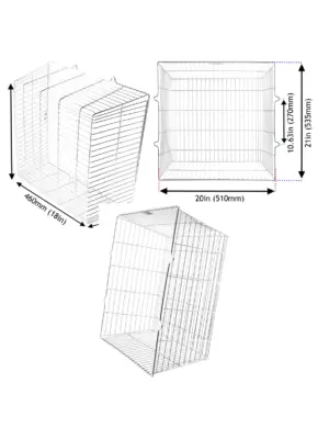 Zinc‑Coated Square Boiler Flue Guard – Terminal Cage 18×18×7.25 in