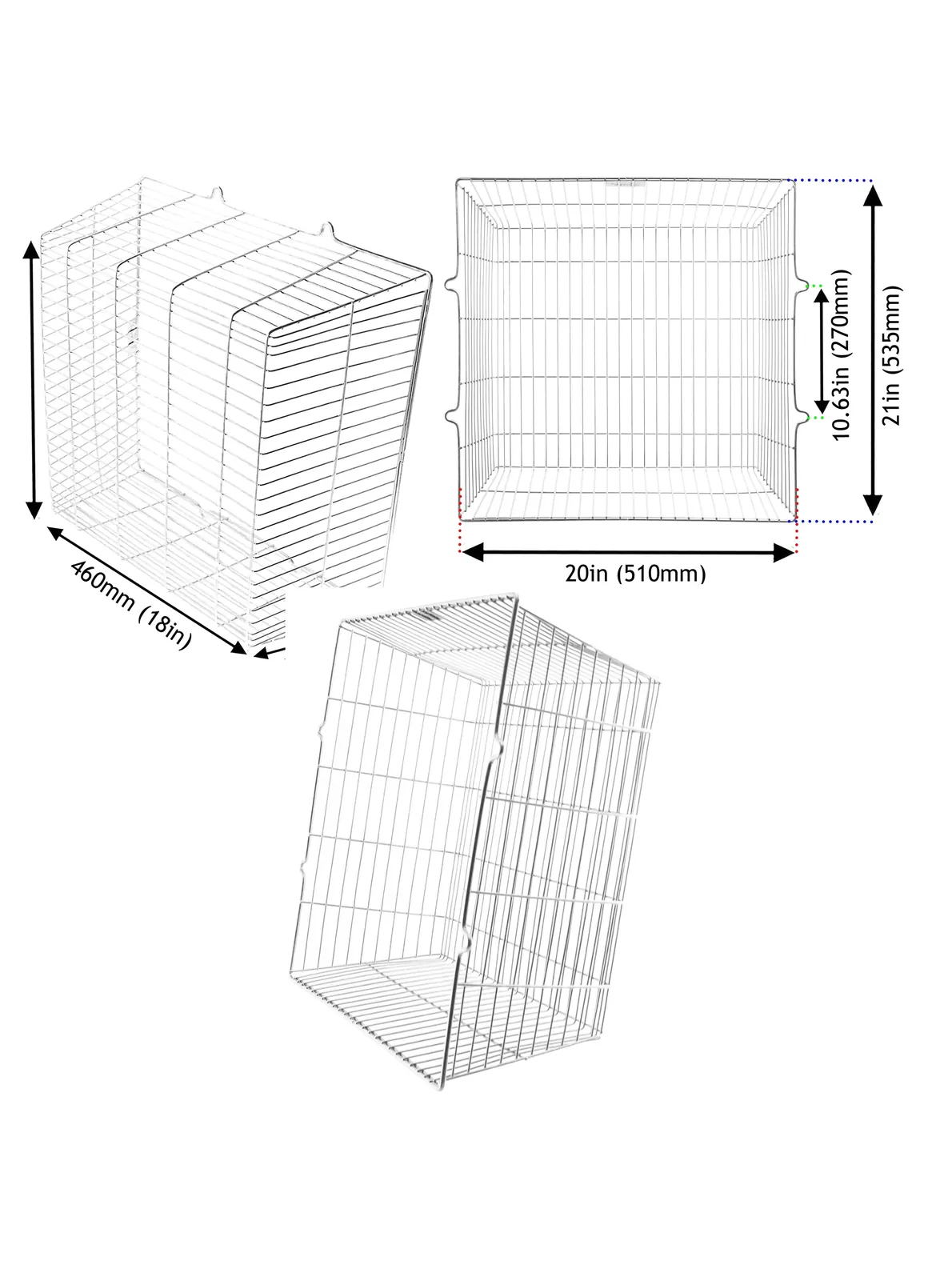 Zinc‑Coated Square Boiler Flue Guard – Terminal Cage 18×18×7.25 in