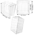 Zinc‑Coated Square Vent Guard for Cooker Hob & Dryer – 18×18×7 in